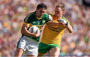 21 September 2014; Anthony Maher, Kerry, in action against Anthony Thompson, Donegal. GAA Football All Ireland Senior Championship Final, Kerry v Donegal. Croke Park, Dublin. Picture credit: Stephen McCarthy / SPORTSFILE