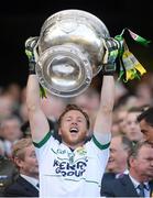 21 September 2014; Kerry's Brendan Kealy lifts the Sam Maguire cup. GAA Football All Ireland Senior Championship Final, Kerry v Donegal. Croke Park, Dublin. Picture credit: Stephen McCarthy / SPORTSFILE