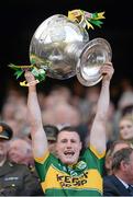 21 September 2014; Kerry's Mark Griffin lifts the Sam Maguire cup. GAA Football All Ireland Senior Championship Final, Kerry v Donegal. Croke Park, Dublin. Picture credit: Stephen McCarthy / SPORTSFILE