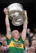 21 September 2014; Kerry's Kieran Donaghy lifts the Sam Maguire cup. GAA Football All Ireland Senior Championship Final, Kerry v Donegal. Croke Park, Dublin. Picture credit: Stephen McCarthy / SPORTSFILE