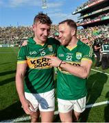 21 September 2014; Kerry's James O'Donoghue, left, and Darran O'Sullivan after the match. GAA Football All Ireland Senior Championship Final, Kerry v Donegal. Croke Park, Dublin. Picture credit: Ramsey Cardy / SPORTSFILE