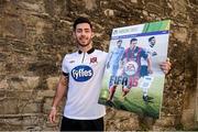 24 September 2014; EA SPORTS celebrates the launch of FIFA 15 with the creation of an exclusive League of Ireland FIFA 15 cover, featuring Barry Murphy from Shamrock Rovers and Richie Towell from Dundalk. Football fans can download this special sleeve for Xbox One or PlayStation 4 exclusively from the HMV Xtra-vision site blog.hmv.ie from midnight on Wednesday 24th September, with all other formats available from midnight on Thursday 25th. The league of Ireland FIFA 15 cover will also appear on shelves in the HMV Xtra-Vision Belgard Road and Dundalk stores when the game launches this Friday. At the launch event in House Dublin was Dundalk's Richie Towell. Picture credit: Stephen McCarthy / SPORTSFILE