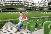 24 September 2014; Ahead of the Leinster Rugby v Munster Rugby game in the Guinness PRO12 on the 4th October in the Aviva Stadium, former Leinster and Ireland hooker Shane Byrne was joined by former Munster and Ireland flanker David Wallace to look back on classic Leinster – Munster derby moments. Tickets for the game, sales of which have now passed the 37,000 mark, are on sale at www.leinsterrugby.ie tickets for the game which takes place on the 4th October with a 6.30pm kick off. Pictured is former Munster and Ireland flanker David Wallace. Aviva Stadium, Lansdowne Road, Dublin. Picture credit: Pat Murphy / SPORTSFILE