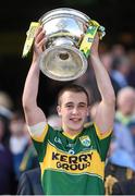 21 September 2014; Kerry's Andrew Barry lifts the Tom Markham cup. Electric Ireland GAA Football All Ireland Minor Championship Final, Kerry v Donegal. Croke Park, Dublin. Picture credit: Stephen McCarthy / SPORTSFILE