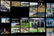 21 September 2014; A selection of the different camera angles in the RTÉ editors truck before the game. GAA Football All Ireland Senior Championship Final, Kerry v Donegal. Croke Park, Dublin. Picture credit: Dáire Brennan / SPORTSFILE