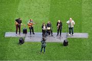 21 September 2014; Mary Black and her band performing at half time in the game. GAA Football All Ireland Senior Championship Final, Kerry v Donegal. Croke Park, Dublin. Picture credit: Dáire Brennan / SPORTSFILE