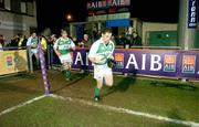23 February 2007; Ireland Club XV captain David Quinlan leads his side onto the pitch before the game. AIB Club International, Ireland Club XV v England Counties, Donnybrook, Dublin. Picture credit: Brendan Moran / SPORTSFILE
