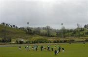 25 February 2007; The Fermanagh team warm-up on a back pitch before the game. Allianz National Football League, Division 1A, Round 3, Fermanagh v Kerry, Kingspan Breffni Park, Cavan. Picture Credit: Brendan Moran / SPORTSFILE
