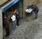 25 February 2007; A GAA supporter makes tea as other supporters buy items from the stadium shop before the game. Allianz National Football League, Division 1A, Round 3, Fermanagh v Kerry, Kingspan Breffni Park, Cavan. Picture Credit: Brendan Moran / SPORTSFILE