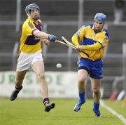 4 March 2007; Alan Markham, Clare, in action against Stephen Nolan, Wexford. Allianz National Hurling League, Division 1A Round 2, Clare v Wexford, Cusack Park, Ennis, Co. Clare. Picture credit: Ray McManus / SPORTSFILE