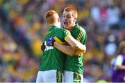 21 September 2014; Kerry's Jack Morgan, left, and Barry O'Sullivan. Electric Ireland GAA Football All Ireland Minor Championship Final, Kerry v Donegal. Croke Park, Dublin. Picture credit: Ramsey Cardy / SPORTSFILE