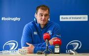 25 September 2014; Leinster's Rhys Ruddock during a press conference ahead of their side's Guinness Pro 12, Round 4, match against Cardiff Blues on Friday. Leinster Rugby Press Conference, RDS Arena, Balsbridge, Dublin. Picture credit: Brendan Moran / SPORTSFILE