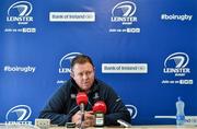 25 September 2014; Leinster head coach Matt O'Connor during a press conference ahead of their side's Guinness Pro 12, Round 4, match against Cardiff Blues on Friday. Leinster Rugby Press Conference, RDS Arena, Balsbridge, Dublin. Picture credit: Brendan Moran / SPORTSFILE