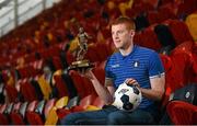 25 September 2014; Rory Gaffney, Limerick FC, with his SSE Airtricity / SWAI Player of the Month Award for August 2014. Thomond Park, Limerick. Picture credit: Diarmuid Greene / SPORTSFILE