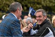 25 September 2014; Actor James Nesbitt, right, and Team Europe vice captain Sam Torrance before the opening ceremony. Previews of the 2014 Ryder Cup Matches. Gleneagles, Scotland. Picture credit: Matt Browne / SPORTSFILE