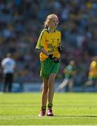 21 September 2014; Kayleigh Shine, Cornafulla NS, Co. Roscommon, representing Donegal, during the INTO/RESPECT Exhibition GoGames. Croke Park, Dublin. Picture credit: Ray McManus / SPORTSFILE