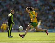 21 September 2014; Kayleigh Shine, Cornafulla NS, Co. Roscommon, representing Donegal, during the INTO/RESPECT Exhibition GoGames. Croke Park, Dublin. Picture credit: Ray McManus / SPORTSFILE