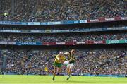 21 September 2014; Neil Gallagher, Donegal, in action against Johnny Buckley, Kerry. GAA Football All Ireland Senior Championship Final, Kerry v Donegal. Croke Park, Dublin. Picture credit: Brendan Moran / SPORTSFILE