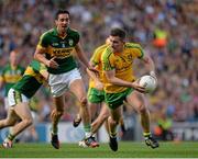 21 September 2014; Patrick McBrearty, Donegal, in action against Anthony Maher, Kerry. GAA Football All Ireland Senior Championship Final, Kerry v Donegal. Croke Park, Dublin. Picture credit: Piaras Ó Mídheach / SPORTSFILE