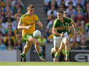 21 September 2014; Leo McLoone, Donegal, in action against Stephen O'Brien, Kerry. GAA Football All Ireland Senior Championship Final, Kerry v Donegal. Croke Park, Dublin. Picture credit: Brendan Moran / SPORTSFILE