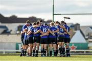 20 September 2014; The Leinster team gather together in a huddle before the game. Under 20 Interprovincial, Connacht v Leinster. The Sportsground, Galway. Picture credit: Diarmuid Greene / SPORTSFILE