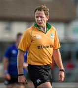 20 September 2014; Referee Mark Connolly. Under 20 Interprovincial, Connacht v Leinster. The Sportsground, Galway. Picture credit: Diarmuid Greene / SPORTSFILE