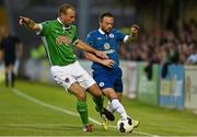 26 September 2014; Dan Murray, Cork City, in action against Raffaele Cretaro, Sligo Rovers. SSE Airtricity League Premier Division, Cork City v Sligo Rovers. Turner's Cross, Cork. Picture credit: Diarmuid Greene / SPORTSFILE