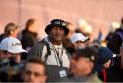 27 September 2014; Michael Jordan watches Rory McIlroy, Team Europe, on the first tee box during the morning Fourball Match against Jimmy Walker and Rickie Fowler, Team USA. The 2014 Ryder Cup, Day 2. Gleneagles, Scotland. Picture credit: Matt Browne / SPORTSFILE