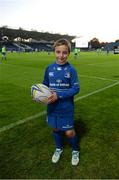 26 September 2014; Mascot Damian Gibbon ahead of the Guinness PRO12 Round 4 clash between Leinster and Cardiff Blues at the RDS, Ballsbridge, Dublin. Picture credit: Stephen McCarthy / SPORTSFILE