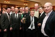 3 March 2007; Karl Oakes, Enda McNulty, Dessie Ryan, Brendan McGeary, Daniel McCartan, James McCartan, Moss Keane, Felix McKnight, during the Captains Table Dinner, at the close of the 2007 Sigerson Cup. Queen's University, Belfast, Co. Antrim. Picture credit: Oliver McVeigh / SPORTSFILE