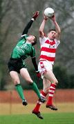 2 March 2007; Aidan Foley, Cork IT, in action against Kevin McGourty, QUB . Ulster Bank Sigerson Cup Semi-Final, Queen's University Belfast v Cork Institute of Technology, Queen's University, Belfast, Co. Antrim. Picture credit: Oliver McVeigh / SPORTSFILE
