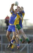 7 March 2004; Brian Higgins, left, and Seamus O'Neill of Roscommon in action against John Haran of Donegal during the Allianz Football League Division 2A Round 4 match between Roscommon and Donegal at Dr. Hyde Park in Roscommon. Photo by Damien Eagers/Sportsfile