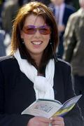 16 March 2004; Racegoer Susan Oakes, from Navan, Meath, ahead of racing on Day One of the Cheltenham Racing Festival at Prestbury Park in Cheltenham, England. Photo by Damien Eagers/Sportsfile