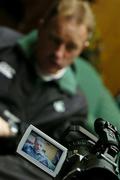 16 March 2004; Ireland head coach Eddie O'Sullivan during an Ireland Rugby Press Conference at the Citywest Hotel in Dublin. Photo by Brendan Moran/Sportsfile