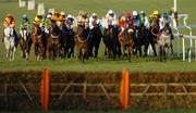 16 March 2004; The eventual winner Creon, second from left, with Timmy Murphy up, alongside the runners and riders as they approach the last, first time around, during the Pertemps Final Handicap Hurdle during Day One of the Cheltenham Racing Festival at Prestbury Park in Cheltenham, England. Photo by Damien Eagers/Sportsfile