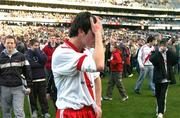 17 March 2004; Cathal O Dubhda of An Gaeltacht reacts following the AIB All-Ireland Senior Club Football Championship Final between An Gaeltacht and Caltra at Croke Park in Dublin. Photo by Ray McManus/Sportsfile
