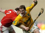 17 March 2004; Paddy Richmond, Dunloy, in action against John McCarthy, Newtownshandrum. AIB All-Ireland Club Hurling Final, Newtownshandrum v Dunloy, Croke Park, Dublin, Picture credit; Brendan Moran / SPORTSFILE   *EDI*