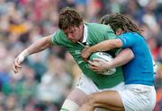 20 March 2004; Malcolm O' Kelly of Ireland in action against Leanro Castrogiovanni of Italy during the RBS Six Nations Rugby Championship match between Ireland and Italy at Lansdowne Road in Dublin. Photo by David Maher/Sportsfile