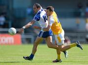 9 June 2013; Paul Finlay of Monaghan in action against Andy McClean of Antrim during the Ulster GAA Football Senior Championship Quarter-Final between Antrim and Monaghan at Casement Park in Belfast, Antrim. Photo by Oliver McVeigh/Sportsfile