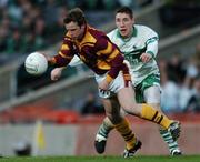 10 March 2007; Tim Scanlon, Duagh, in action against Mark Conway, Greencastle. Duagh (Kerry) v Greencastle (Tyrone), All-Ireland Junior Club Football Championship Final, Croke Park, Dublin. Photo by Sportsfile