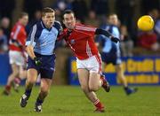 10 March 2007; Conal Keaney, Dublin, in a race for possession with Kieran O'Connor, Cork. Allianz National Football League, Division 1A Round 4, Dublin v Cork, Parnell Park, Dublin. Picture credit: Brendan Moran / SPORTSFILE