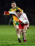 10 March 2007; David Harte, Tyrone, in action against Christy Toye, Donegal. Allianz National Football League, Division 1A Round 4, Tyrone v Donegal, Healy Park, Omagh, Co. Tyrone. Picture credit: Oliver McVeigh / SPORTSFILE