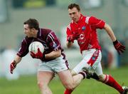 11 March 2007; Derek Heavin, Westmeath, in action against J.J. Quigley, Louth. Allianz National Football League, Division 1B Round 4, Louth v Westmeath, St. Brigid's Park, Dowdallshill Dundalk, Co. Louth. Photo by Sportsfile