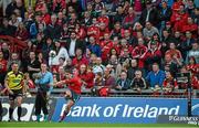 27 September 2014; Ian Keatley, Munster, kicks a conversion. Guinness PRO12, Round 4, Munster v Ospreys. Thomond Park, Limerick. Picture credit: Diarmuid Greene / SPORTSFILE
