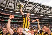 27 September 2014; Kilkenny captain Lester Ryan, is lifted shoulder high by his team-mate's at the end of the game. GAA Hurling All Ireland Senior Championship Final Replay, Kilkenny v Tipperary. Croke Park, Dublin. Picture credit: David Maher / SPORTSFILE