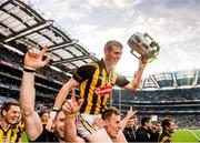 27 September 2014; Kilkenny captain Lester Ryan is lifted shoulder high by his team-mates at the end of the game. GAA Hurling All Ireland Senior Championship Final Replay, Kilkenny v Tipperary. Croke Park, Dublin. Picture credit: David Maher / SPORTSFILE
