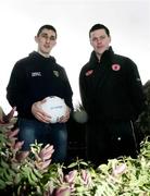 6 March 2007; Paddy Campbell, left, Donegal, and Conor Gormley, Tyrone, at an official GAA press conference in advance of the Allianz National Football League game between Tyrone and Donegal to be played next Saturday night. Kelly's Inn, Ballygawley, Co Tyrone. Picture credit: Oliver McVeigh / SPORTSFILE