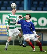 24 February 2007; Ciaran Donaghy, Donegal Celtic, in action against Thomas Stewart, Linfield. Irish League, Linfield v Donegal Celtic, Windsor Park, Belfast, Co Antrim. Picture Credit: Oliver McVeigh / SPORTSFILE