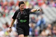 28 September 2014; Referee Mags Doherty. TG4 All-Ireland Ladies Football Intermediate Championship Final, Down v Fermanagh. Croke Park, Dublin. Picture credit: Ramsey Cardy / SPORTSFILE