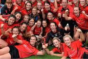 28 September 2014; The Down players celebrate with the cup after the game. TG4 All-Ireland Ladies Football Intermediate Championship Final, Down v Fermanagh. Croke Park, Dublin. Picture credit: Brendan Moran / SPORTSFILE